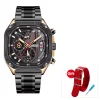 New square watch fashion trendy men's large dial retro watch