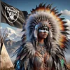 Indians nfl Las vegas raiders-Round drill diamond painting-40*40cm