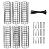 6 Pcs Tree Trunk Protector Metal Plant Guard Protectors with Zip Ties & Stakes