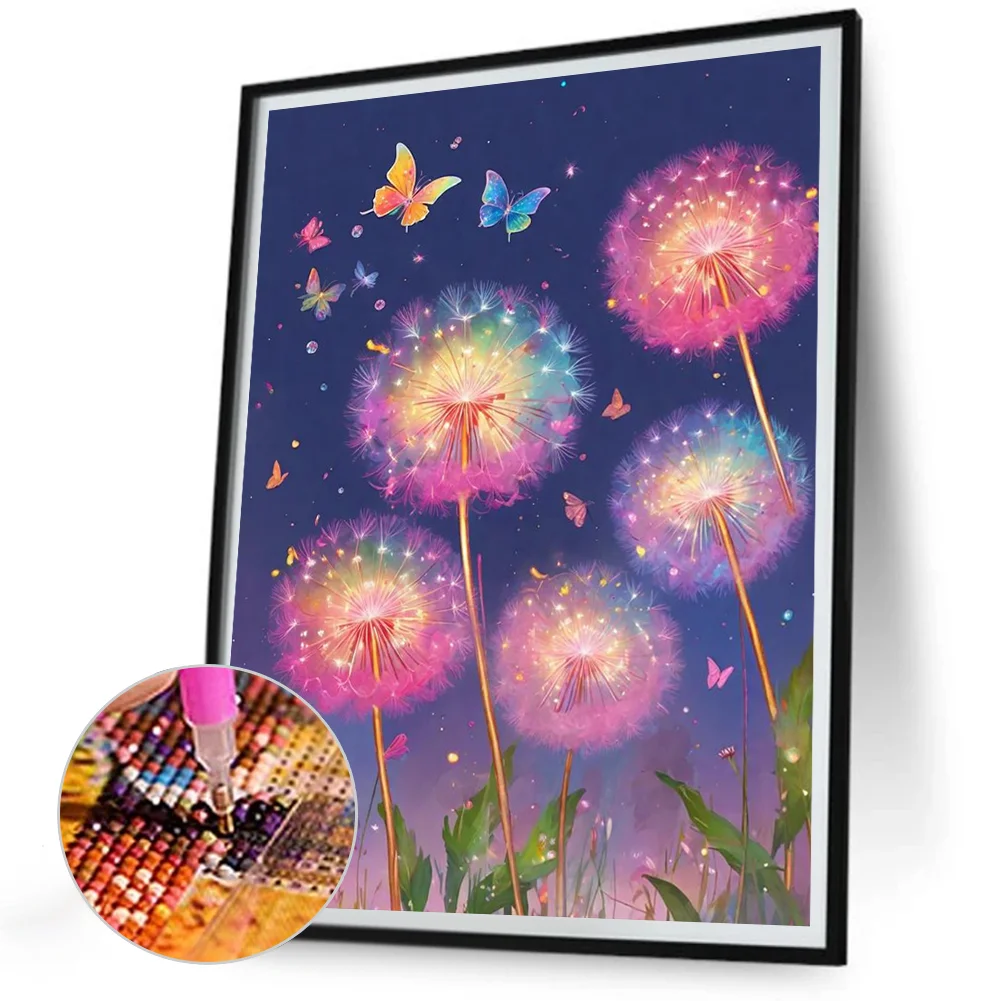 Full Round Diamond Painting 30*40cm - Colorful Dandelions