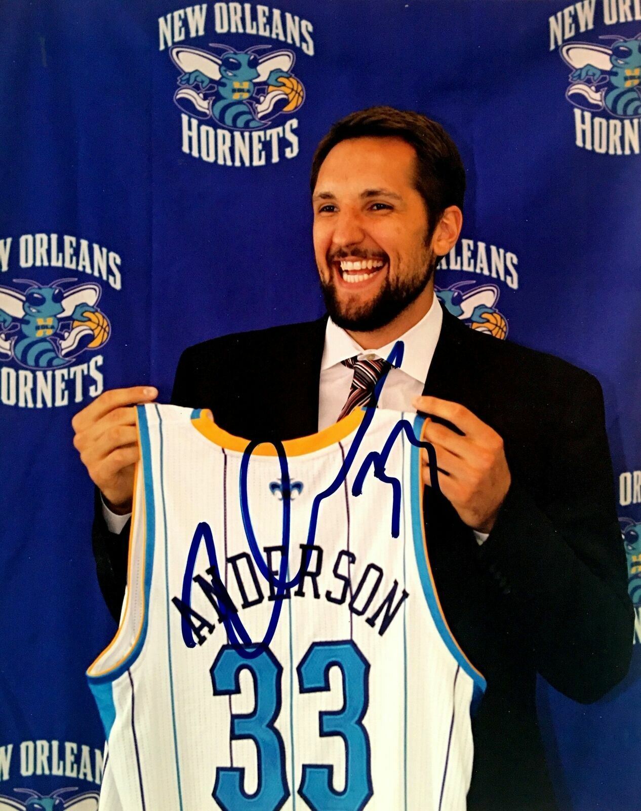 Ryan Anderson Signed New Orleans Hornets 8x10 Photo Poster painting  SHIP Autograph Auto