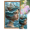 Silhouette Ocean Girl-11CT Stamped Cross Stitch 40*70cm/15.75*27.56in(Big Size) tapestrymarket