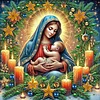 (Pre-Framed)Virgin Mary-Special Shape Diamond Painting Kit(30x30cm)