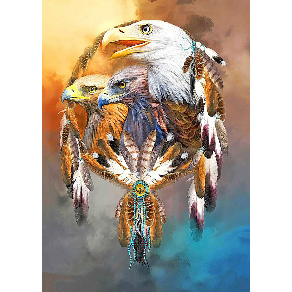 

30*40CM - Round Drill Diamond Painting - Eagles, 501 Original