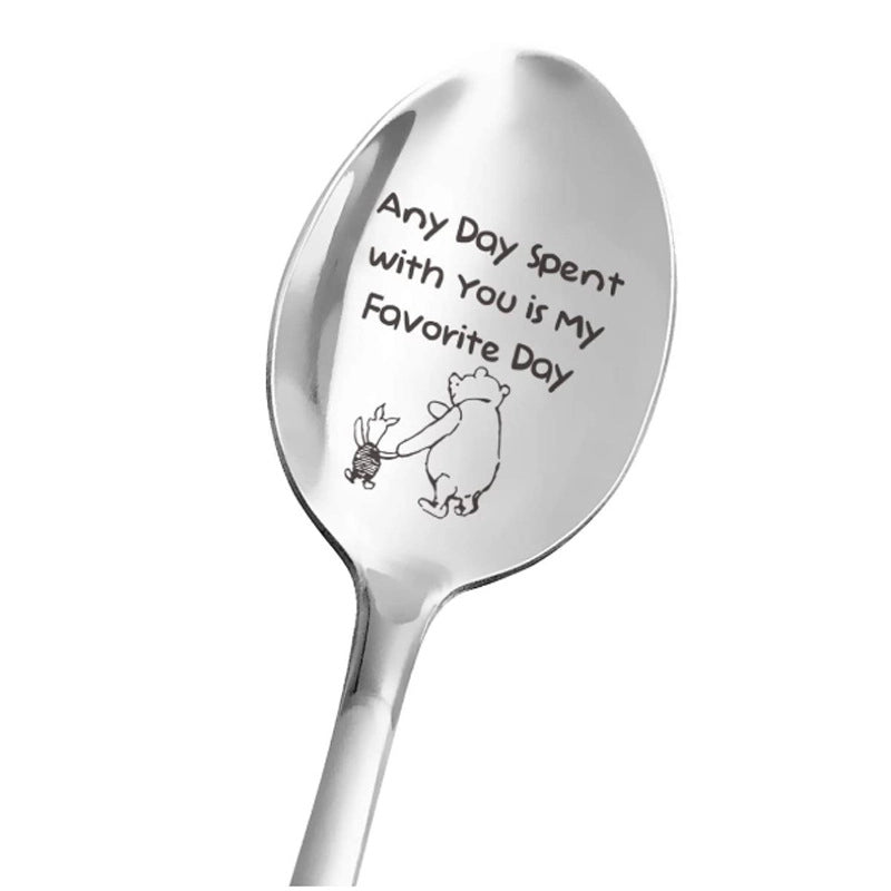 New Valentine’s Day Gift Lettering Stainless Steel Long Handle Spoon