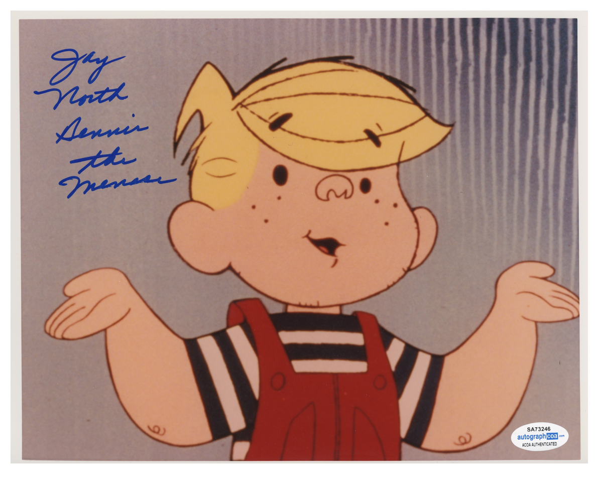 Jay North Dennis The Menace ACOA Signed Autograph 8 x 10 Photo Poster painting