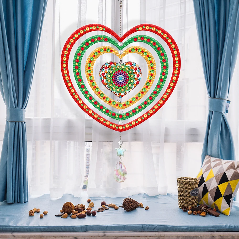DIY Mandala Suncatcher Diamond Painting Hanging Sign Christmas Home Windows Decor