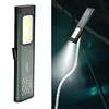 Rechargeable Mini LED Flashlight W/ Magnetic&Clip for Home Camping Emergency Use