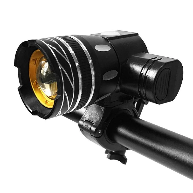 7602 LED USB Charging Telescopic Zoom Bicycle Front Light, Specification: Headlight