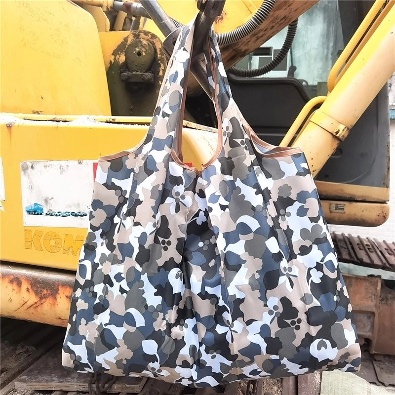 Spot Japanese Printed Environmental Bag Large 210T Supermarket Folding Shopping Bag Thickened Tote Bag Shopping Bag