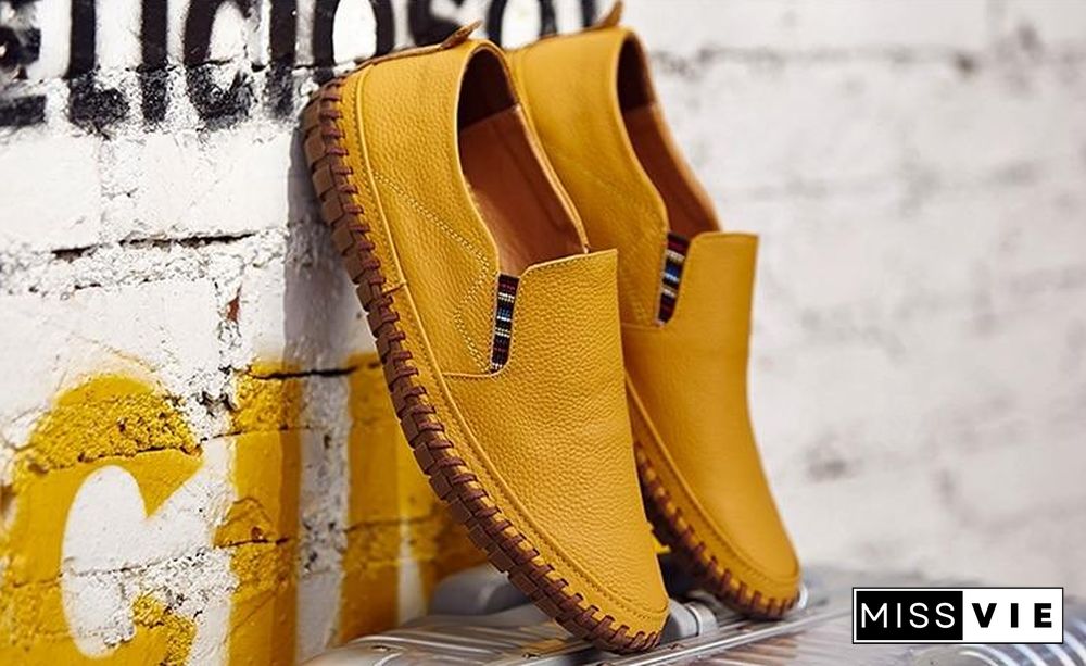 Leather Men Shoes Slip On Shoes Leather Loafers Mens Moccasins Shoes Italian Designer Shoes