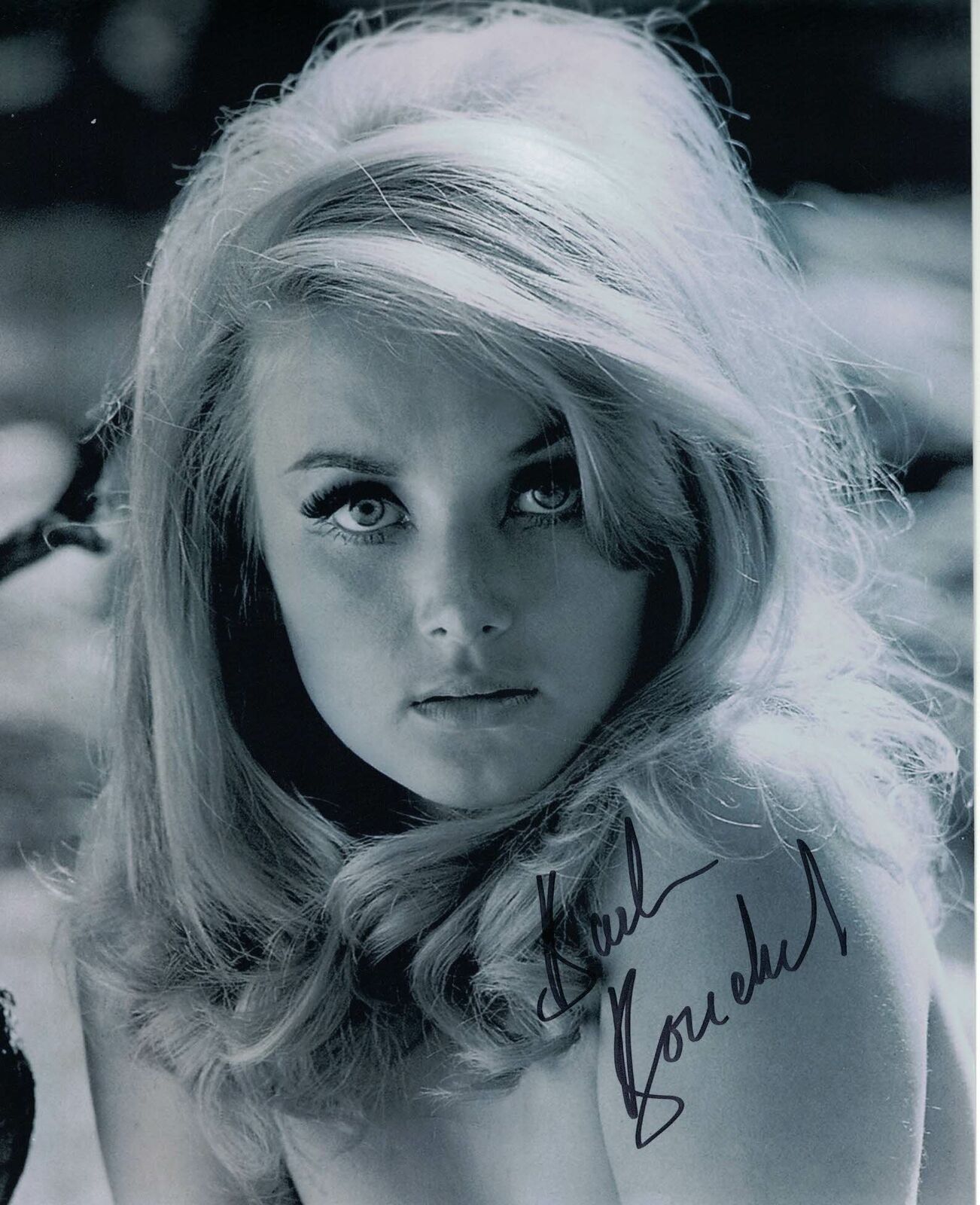 BARBARA BOUCHET - Miss Moneypenny- Casino Royale (1967) hand signed 10 x 8 Photo Poster painting