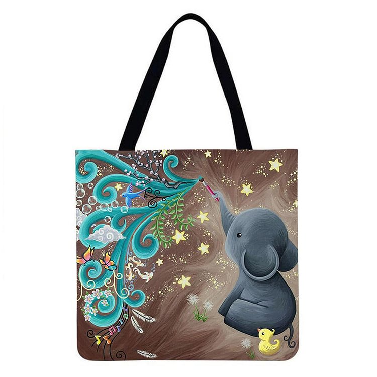 Cute elephant - Linen Tote Bag