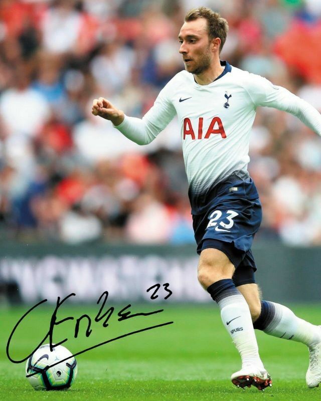 Christian Eriksen - Tottenham Hotspur Autograph Signed Photo Poster painting Print