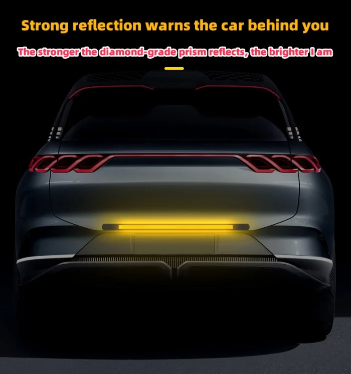 Car Anti-rear-end Reflective Strips Car Trunk Anti-collision Anti-scratch Soft Glue