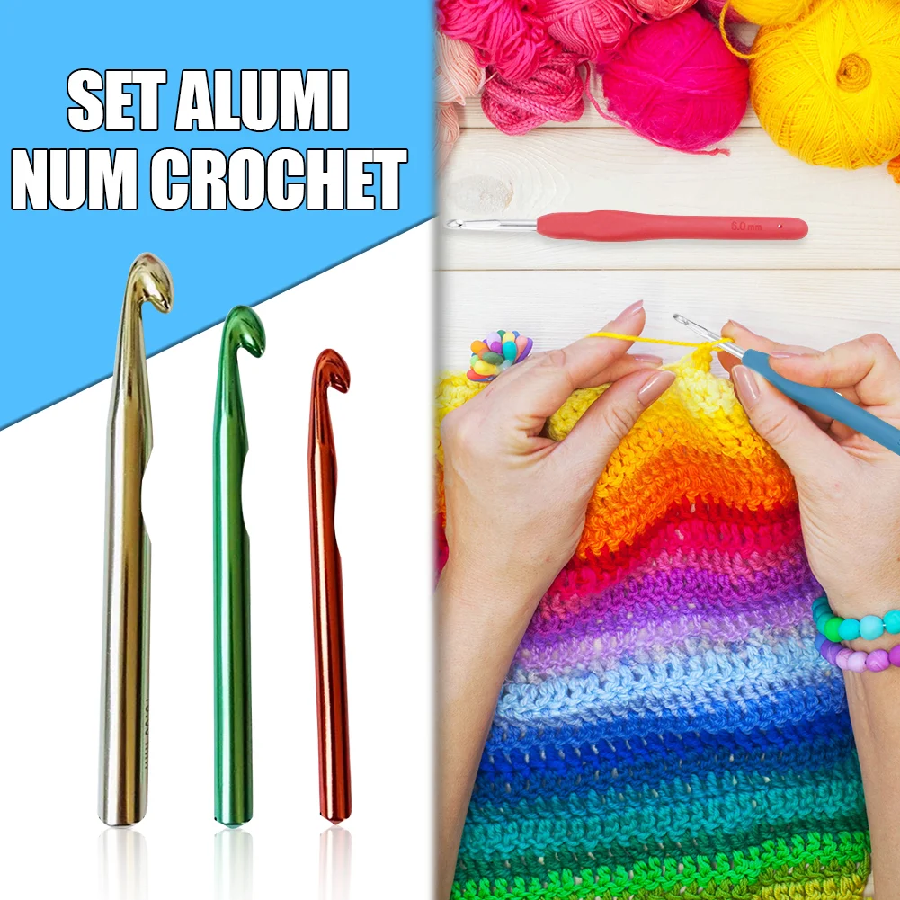 Craft County 4mm Aluminum Crochet Hook 15 cm, 1 Piece Green Needle