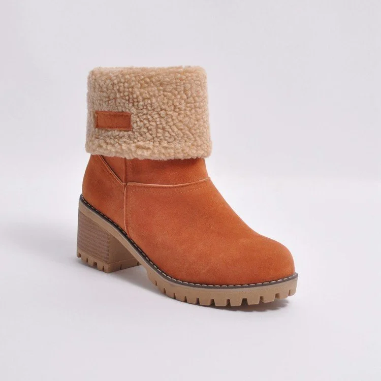 Churchf Churchf Fashionable Winter Large-Size Boots Lamb Wool Two Cotton Shoes To Keep Warm Snow Boots