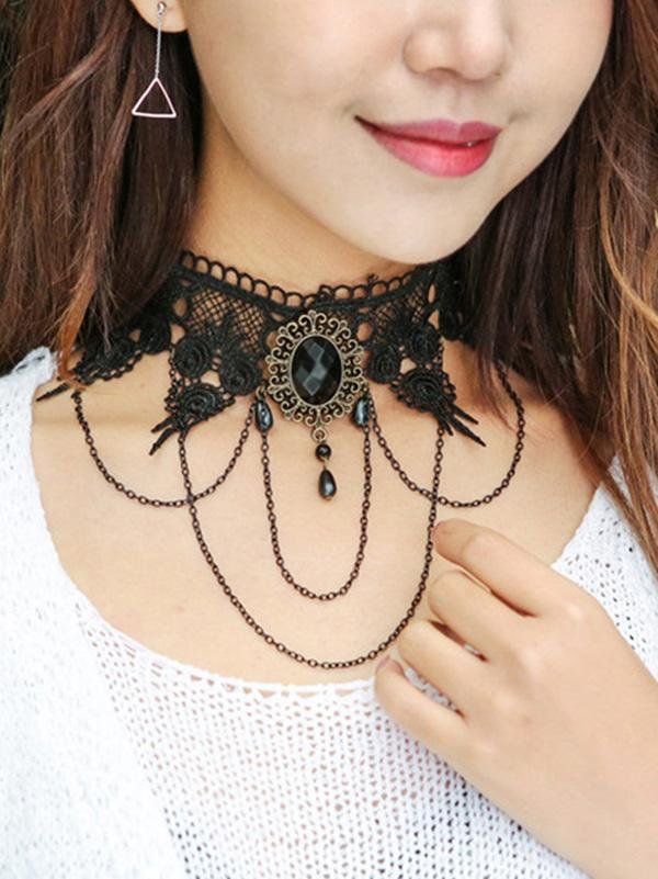 Punk Style Lacy Necklace