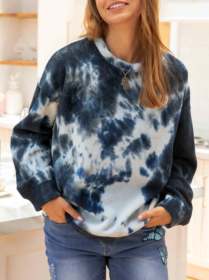 Ombre/tie-Dye Flannel Long Sleeve Vintage Sweatshirt