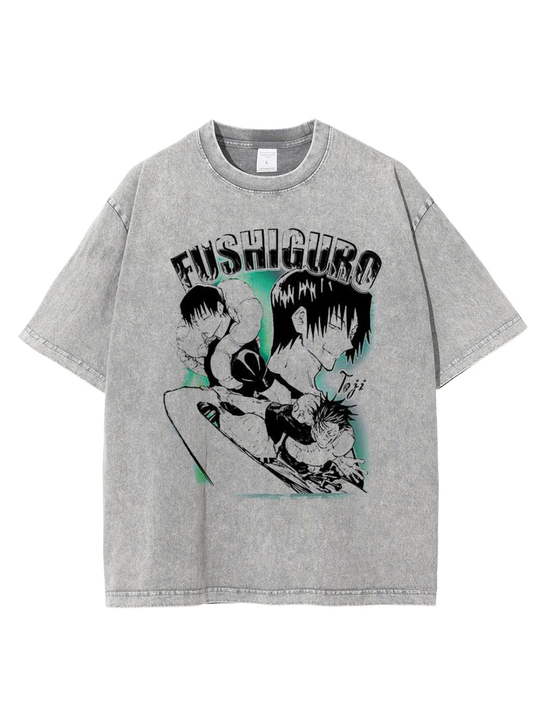 Silent Reaper Fushiguro Anime Oversize Washed T-Shirt