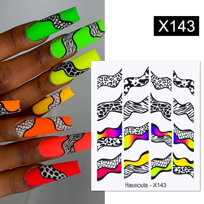 1PC Lemon Banana Nail Water Decals Watermelon Avocado Fruit Flower Leaf Water Transfer Sliders Nail Stickers For Nails Manicures-Nail Inspo