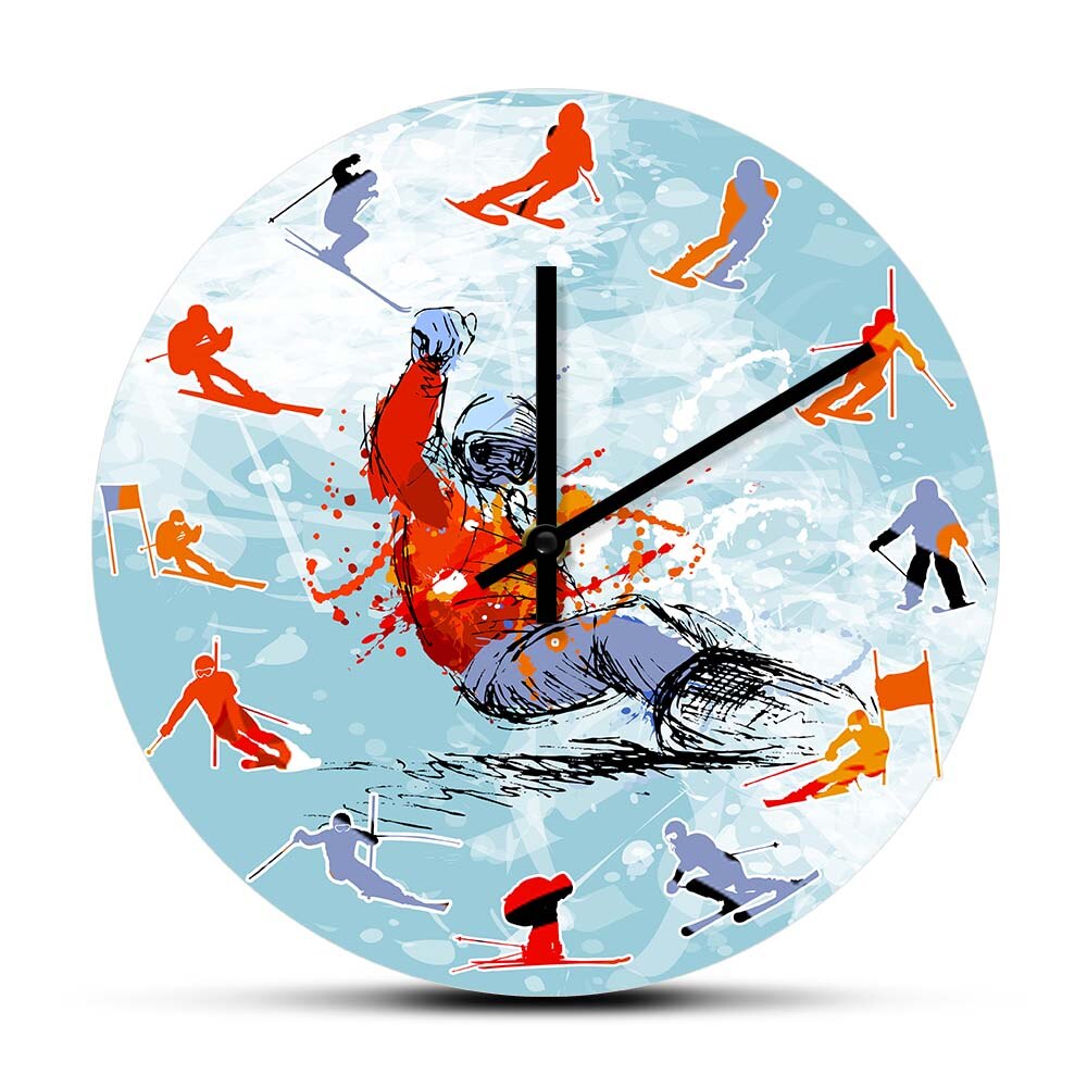 

Snowboard Watercolor - Frameless Acrylic Wall Clock, 501 Original