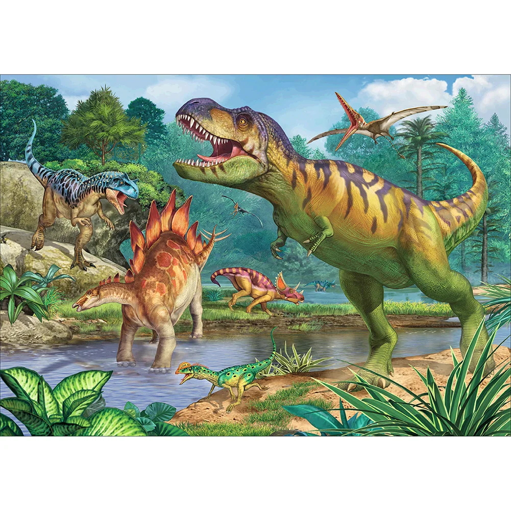 Diamond Painting - Full Round/Square Drill - Dinosaur(30*40 - 50*60cm)