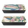 2pcs Feather Diamond Painting Glasses Box Eyeglasses Case Glasses Storage Case Kit