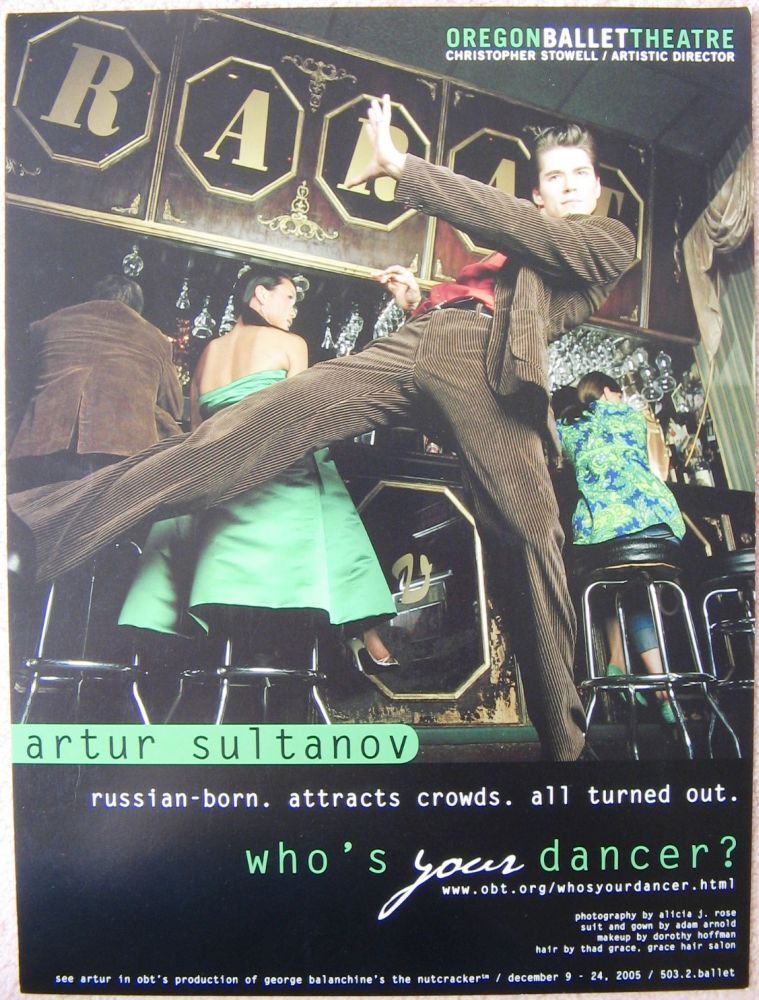 OREGON BALLET 2005 ARTHUR SULTANOV POSTER Portland Oregon