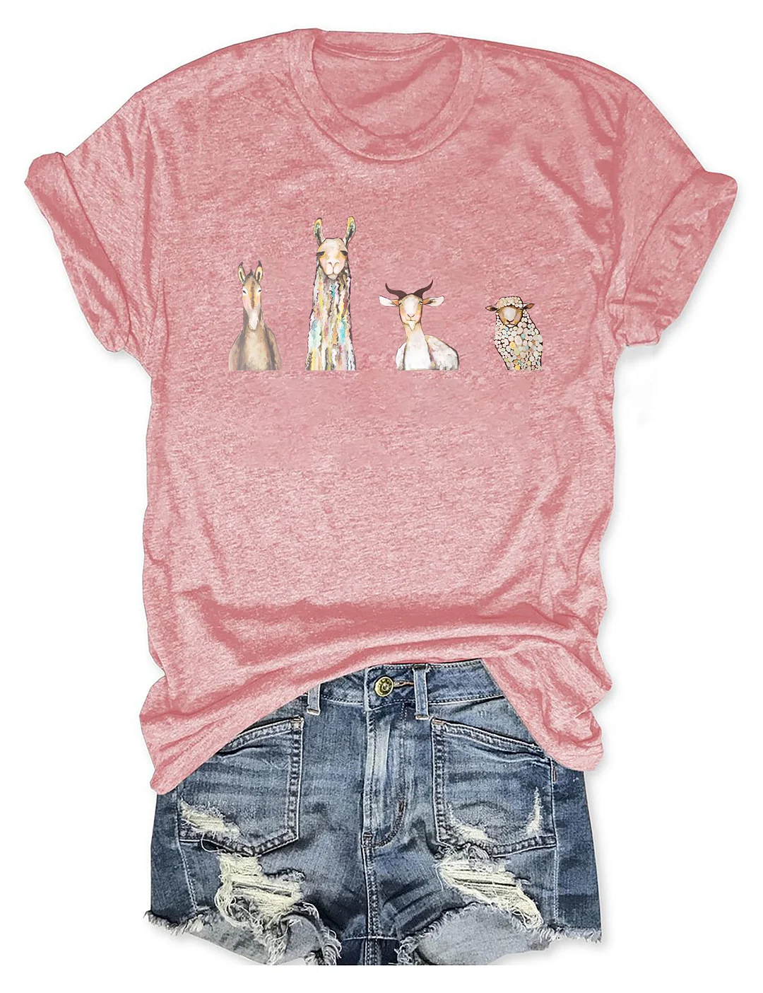 Donkey Llama Goat Sheep T-shirt