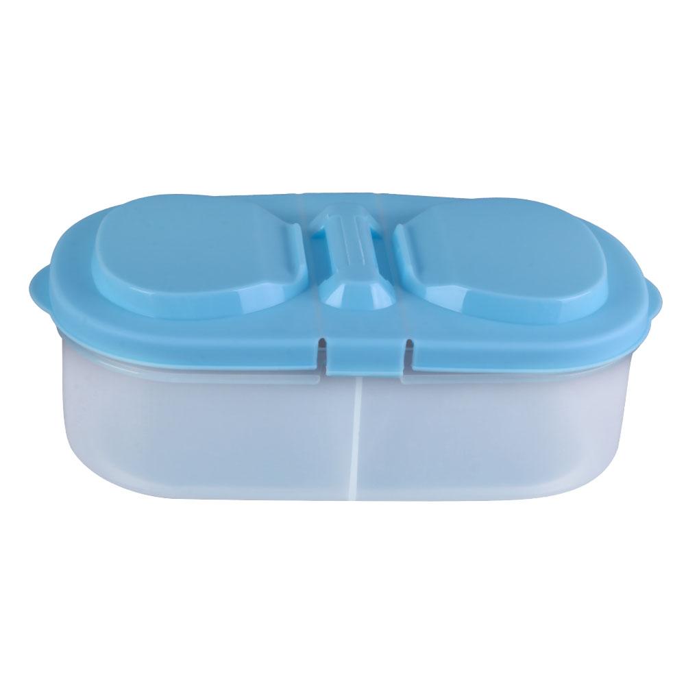 

2 Grid Food Storage Box Nut Cosmetics Stationery Holder Home Organizer, Blue, 501 Original