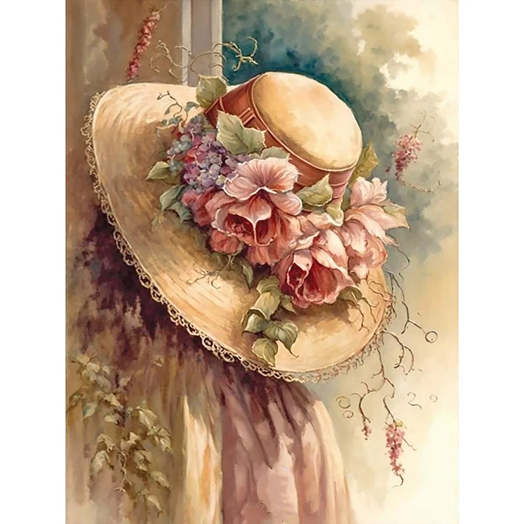 Hat 30*40CM(Canvas) Full Round Drill Diamond Painting gbfke