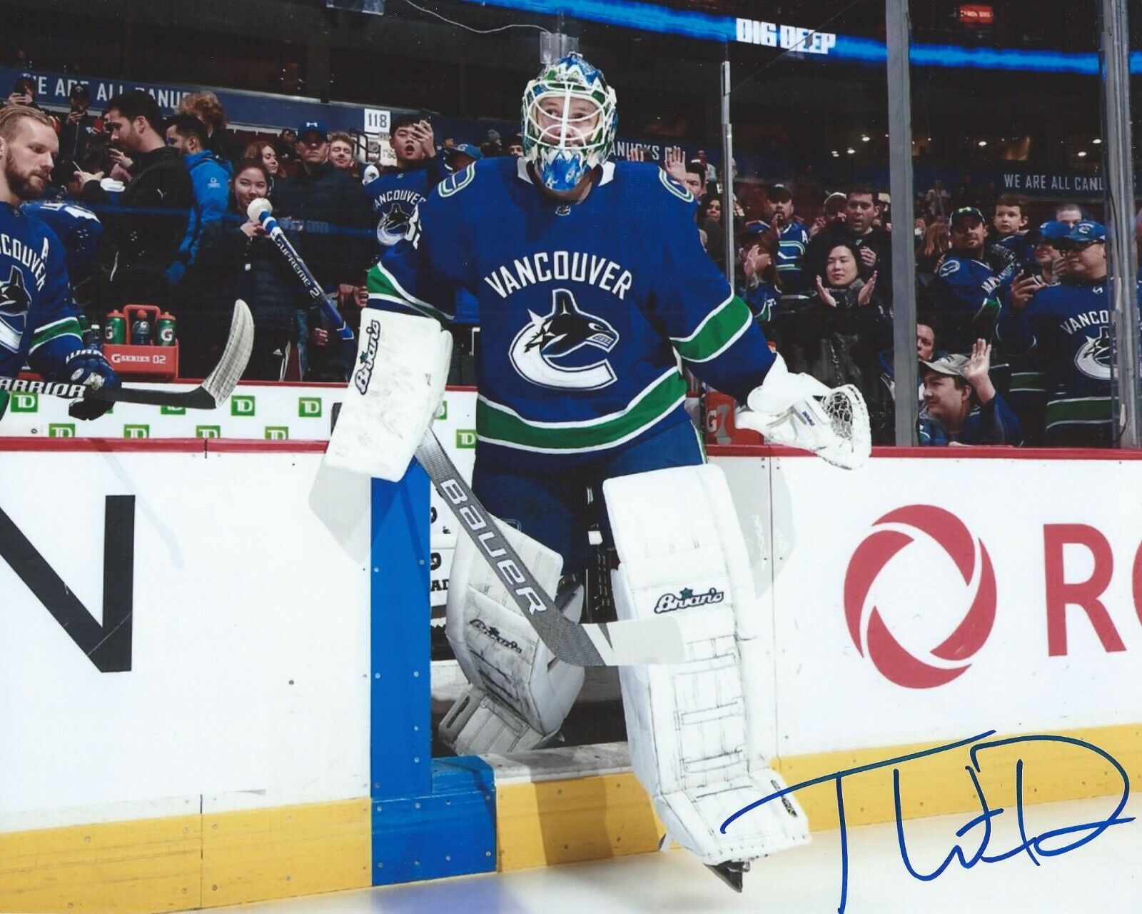 Thatcher Demko Signed 8x10 Photo Poster painting Vancouver Canucks Autographed COA C