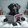 Labrador dans une baignoire kit de peinture diamant &agrave; perceuse ronde 5d DIY pour adultes/d&eacute;butants id&eacute;es cadeaux d&eacute;co maison peintures &agrave; points diamants arts plastiques 40x40cm