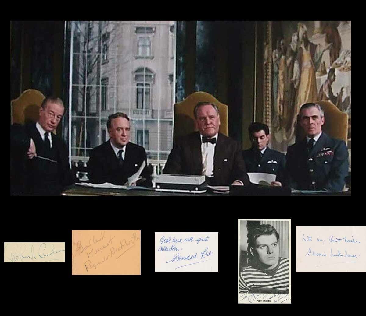 MULTIPLE CAST SIGNED THUNDERBALL 007 JAMES BOND AUTOGRAPH BY THE 5 RAREST!