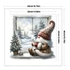 Gnome By The Window In Winter - 14CT Stamped Cross Stitch - 40*40cm
