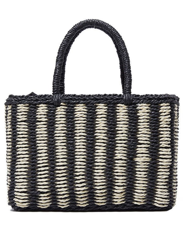 Fashion Bohemia Striped Straw Woven Shoulder Bag Women Large-capacity Tote Handbags Summer Ladies Beach Tote Bag shopify LILYELF