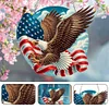 (US Local)US Flag Eagle Diamond Art Hanging Pendant 5D DIY Diamond Painting Dots Pendant