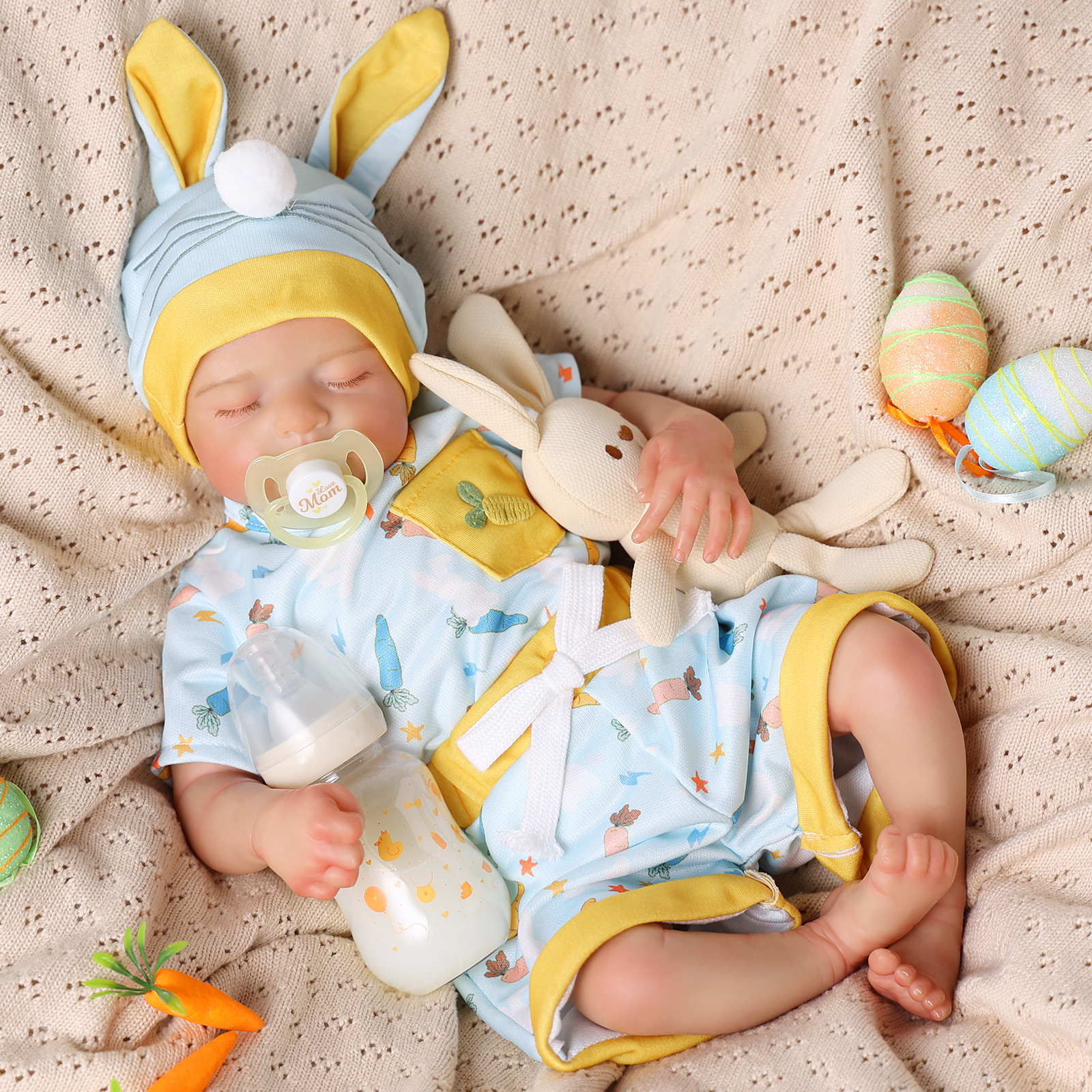 Babeside Sleeping Reborn Baby Noah 20'' Little Infant Girl Emotional Care Companion