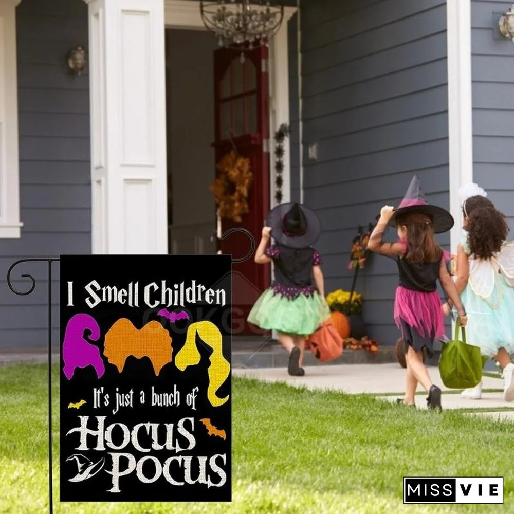 Sanderson Sisters Themed Garden Flag For Halloween Decoration