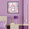 Winter Pink Snowman-Full Round Diamond Painting 30*30CM
