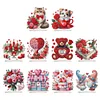 Acrylic Special Shaped Romantic Valentines Day Desktop Diamond Art Kits for Home