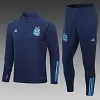 2022 Argentina Half-Pull Training Suit Royal blue Football Shirt 1:1 Thai Quality Set