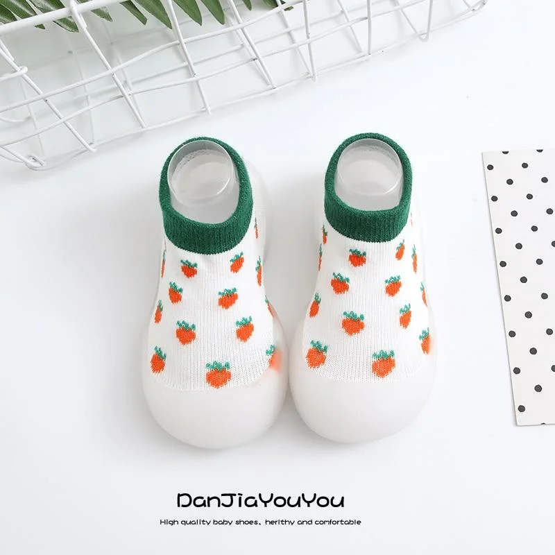 Baby Boys Girls Sock Shoes Autumn Non-slip Floor Socks Kids Soft Rubber Sole Toddler Shoes Socks Baby Socks with Rubber Soles