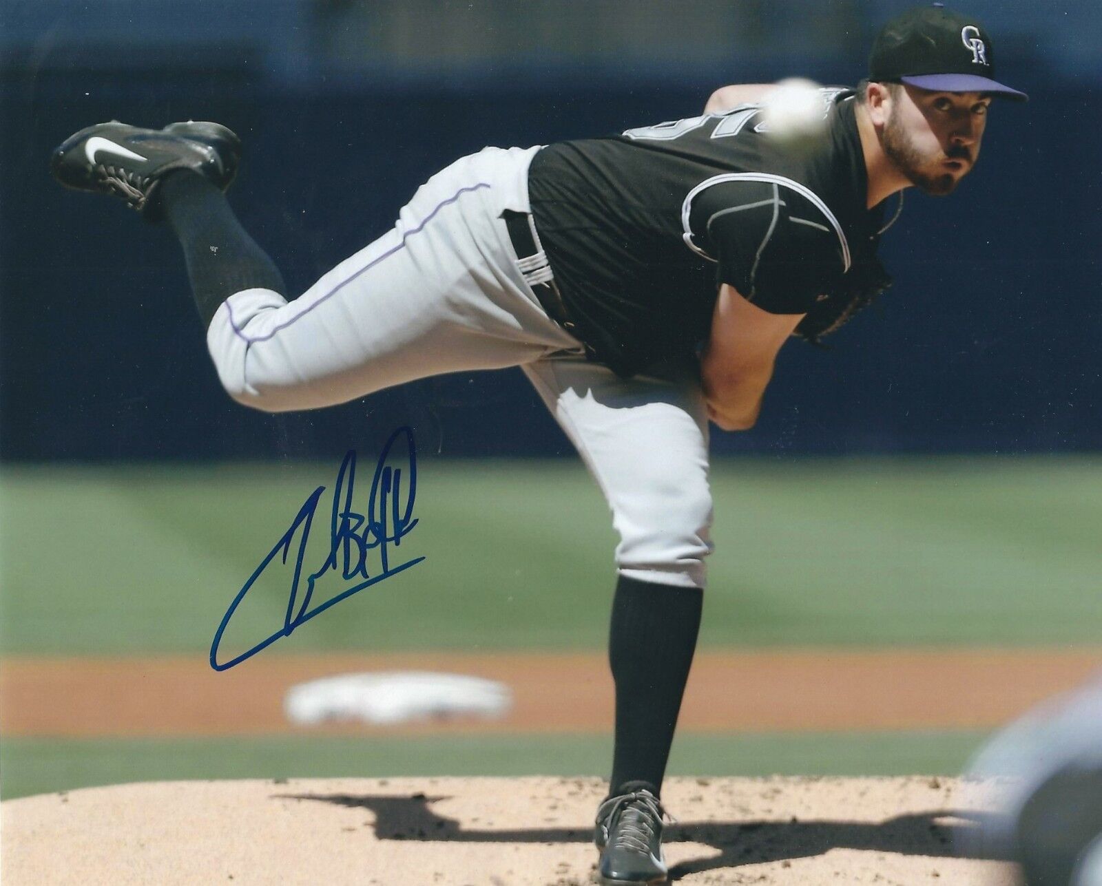 Signed 8x10 CHAD BETTIS Colorado Rockies Autographed Photo Poster painting - w/COA