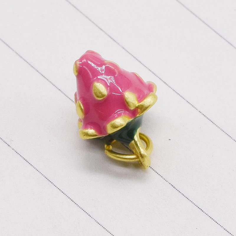 1 Piece 14*11mm Alloy Strawberry Pendant Jewelry Accessories
