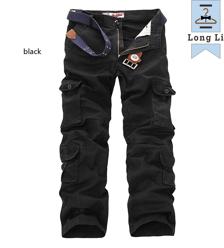 Wimaskel 2025 Mens Military Cargo Pants Multi-pockets Baggy Men Cotton Pants Casual Overalls Army Tactical Trousers no belts Plus Size 46
