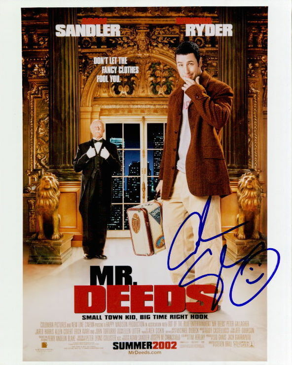 Adam Sandler (Mr. Deeds) in-person signed 8x10 Photo Poster painting