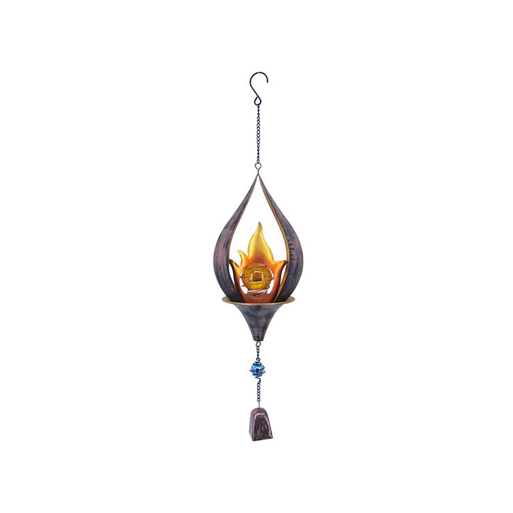 

Metal Wind Chimes Lamp Solar Powered Flame LED Hanging Wind Chimes Lights, 501 Original