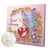 DIY Pearl Painting Love Butterfly with Frame for Home Wall Decor(25x25cm)